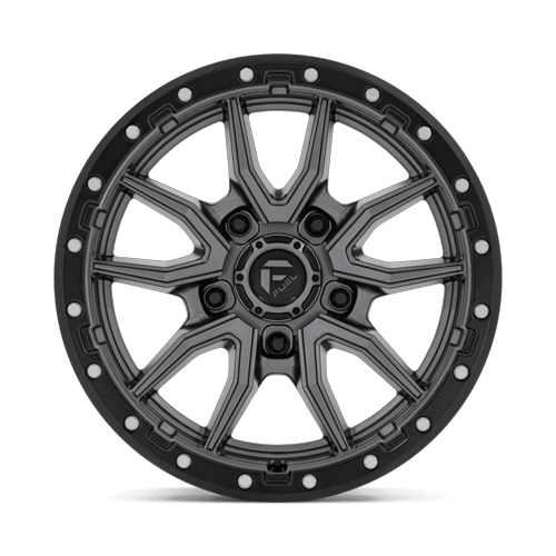 Fuel Offroad D680 REBEL Matte Gunmetal Black Bead Ring 18x9 -12 5x127mm 71.5mm