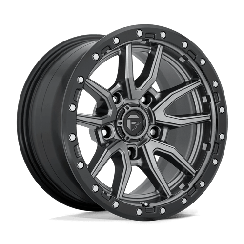 Fuel Offroad D680 REBEL Matte Gunmetal Black Bead Ring 18x9 -12 5x139.7mm 78.1mm