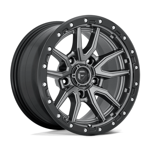 Fuel Offroad D680 REBEL Matte Gunmetal Black Bead Ring 18x9 -12 5x139.7mm 78.1mm - Wheelwiz