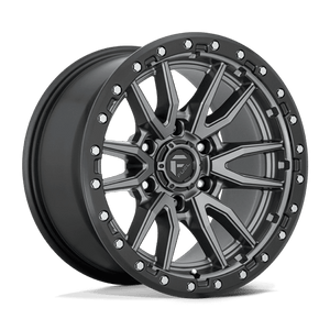 Fuel Offroad D680 REBEL Matte Gunmetal Black Bead Ring 18x9 -12 6x139.7mm 106.1mm