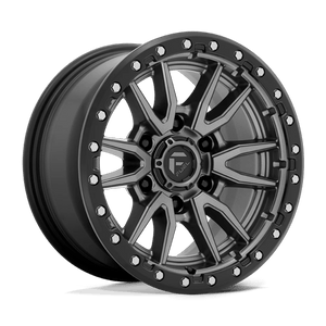 Fuel Offroad D680 REBEL Matte Gunmetal Black Bead Ring 18x9 +1 6x120mm 67.1mm