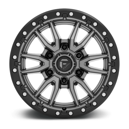 Fuel Offroad D680 REBEL Matte Gunmetal Black Bead Ring 18x9 +1 6x139.7mm 106.1mm