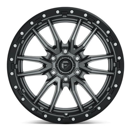 Fuel Offroad D680 REBEL Matte Gunmetal Black Bead Ring 20x10 -18 6x135mm 87.1mm