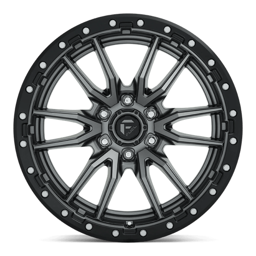 Fuel Offroad D680 REBEL Matte Gunmetal Black Bead Ring 20x10 -18 6x135mm 87.1mm - Wheelwiz