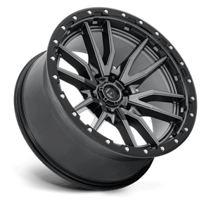 Fuel Offroad D680 REBEL Matte Gunmetal Black Bead Ring 22x10 -13 6x139.7mm 106.1mm