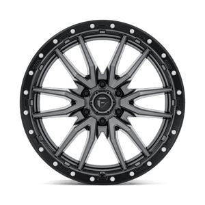 Fuel Offroad D680 REBEL Matte Gunmetal Black Bead Ring 22x10 -13 6x135mm 87.1mm