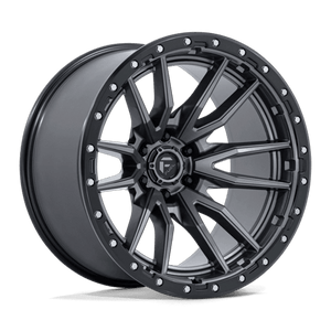 Fuel Offroad D680 REBEL Matte Gunmetal Black Bead Ring 22x12 -44 6x135mm 87.1mm