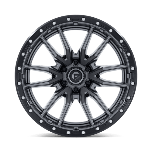 Fuel Offroad D680 REBEL Matte Gunmetal Black Bead Ring 22x12 -44 6x135mm 87.1mm - Wheelwiz