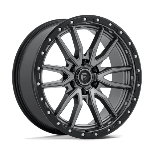 Fuel Offroad D680 REBEL Matte Gunmetal Black Bead Ring 22x9 +20 6x139.7mm 106.1mm