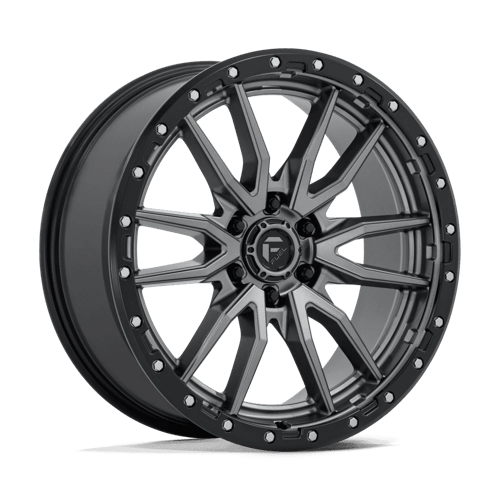 Fuel Offroad D680 REBEL Matte Gunmetal Black Bead Ring 22x9 +20 6x139.7mm 106.1mm - Wheelwiz