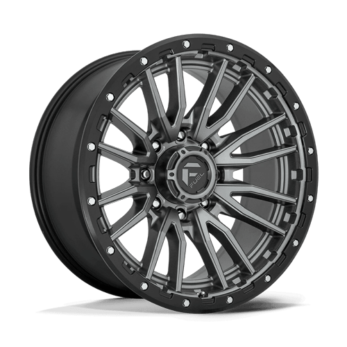 Fuel Offroad D680 REBEL Matte Gunmetal Black Bead Ring 22x10 -18 8x165.1mm 125.1mm
