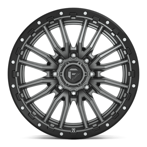 Fuel Offroad D680 REBEL Matte Gunmetal Black Bead Ring 22x10 -18 8x165.1mm 125.1mm