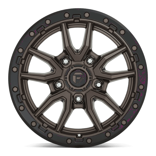 Fuel Offroad D681 REBEL Matte Bronze Black Bead Ring 17x9 -12 5x114.3mm 72.6mm
