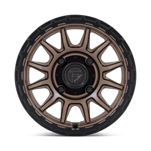 Fuel Offroad FV866 PISTON UTV Matte Bronze W Matte Black Lip 15x7 +10 5x114.3mm 72.6mm - Wheelwiz