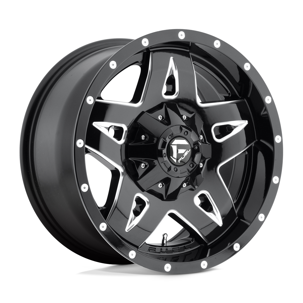 Fuel Offroad D554 FULL BLOWN Gloss Black Milled 20x10 -12 5x114.3|5x127mm 78.1mm - WheelWiz