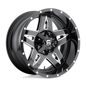 Fuel Offroad D554 FULL BLOWN Gloss Black Milled 20x10 -12 6x135|6x139.7mm 106.1mm - WheelWiz