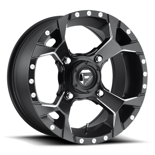 Fuel Offroad D546 ASSAULT Matte Black Milled 15x7 +13 4x156mm 132mm - WheelWiz