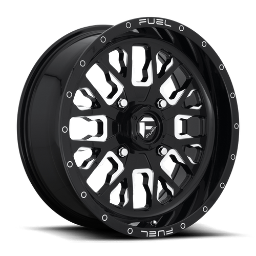 Fuel Off-road D611 GLOSS BLACK MILLED 20x7 +13 4x137mm 110.1mm - Wheelwiz