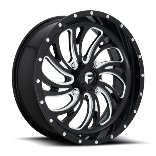 Fuel Off-road D641 GLOSS BLACK MILLED 24x7 +13 4x137mm 110.1mm - Wheelwiz