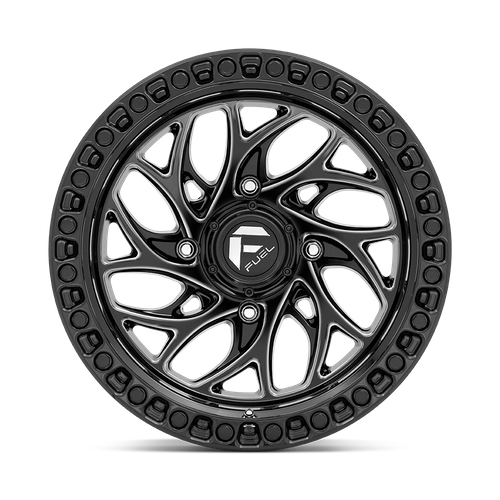 Fuel Offroad D741 RUNNER UTV Gloss Black Milled 15x10 0 4x137mm 110.1mm - Wheelwiz