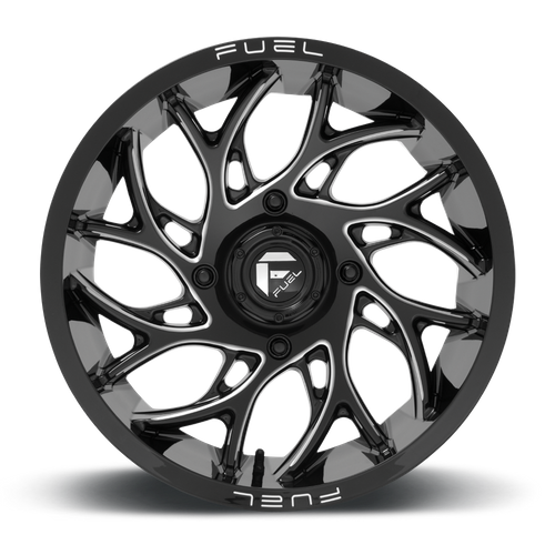 Fuel Off-road D741 GLOSS BLACK MILLED 18x7 +13 4x137mm 110.1mm - Wheelwiz