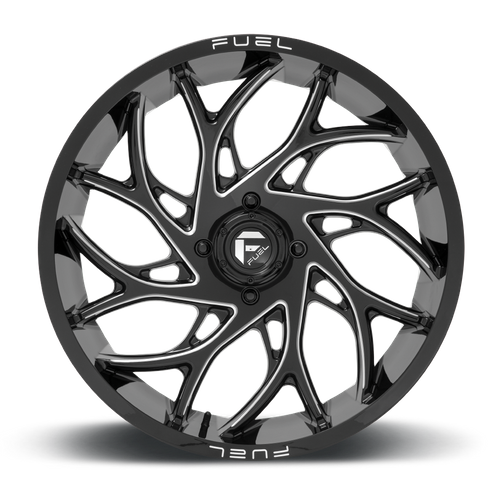 Fuel Off-road D741 GLOSS BLACK MILLED 24x7 +13 4x156mm 132mm