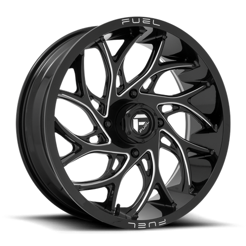 Fuel Off-road D741 GLOSS BLACK MILLED 20x7 +13 4x156mm 132mm - Wheelwiz