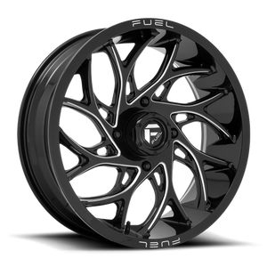 Fuel Off-road D741 GLOSS BLACK MILLED 20x7 +13 4x137mm 110.1mm - Wheelwiz