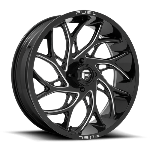 Fuel Off-road D741 GLOSS BLACK MILLED 24x7 +13 4x156mm 132mm
