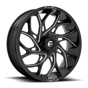 Fuel Off-road D741 GLOSS BLACK MILLED 24x7 +13 4x156mm 132mm