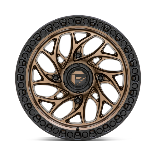 Fuel Offroad D777 RUNNER UTV Bronze W/ Black Ring 15x10 0 4x156mm 132mm - Wheelwiz