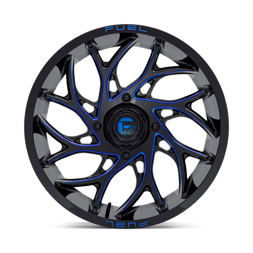 Fuel Offroad D778 RUNNER UTV Gloss Black Milled Candy Blue 20x7 +13 4x156mm 132mm - Wheelwiz