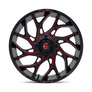 Fuel Offroad D779 RUNNER UTV Gloss Black Milled Candy Red 24x7 +13 4x156mm 132mm