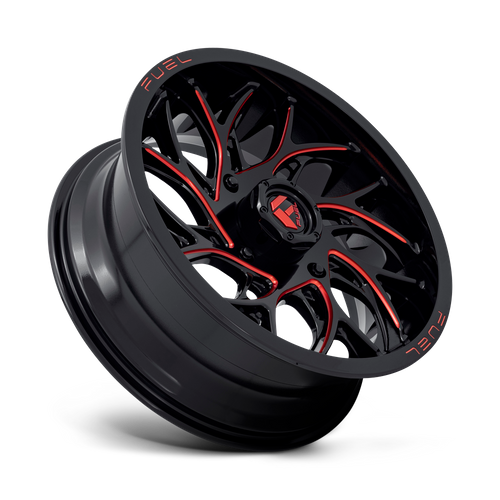 Fuel Offroad D779 RUNNER UTV Gloss Black Milled Candy Red 18x7 +13 4x156mm 132mm - Wheelwiz