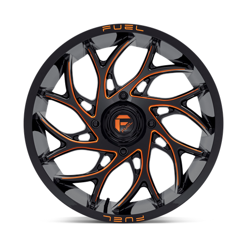 Fuel Offroad D780 RUNNER UTV Gloss Black Milled Orange 20x7 +13 4x156mm 132mm