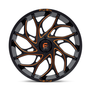 Fuel Offroad D780 RUNNER UTV Gloss Black Milled Orange 24x7 +13 4x156mm 132mm - Wheelwiz