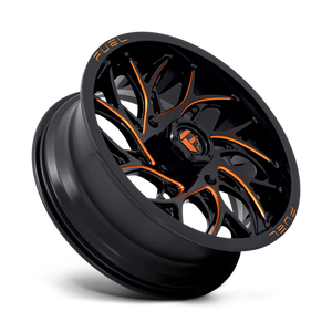 Fuel Offroad D780 RUNNER UTV Gloss Black Milled Orange 18x7 +13 4x137mm 110.1mm - Wheelwiz