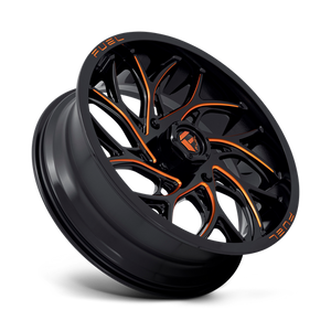 Fuel Offroad D780 RUNNER UTV Gloss Black Milled Orange 20x7 +13 4x156mm 132mm
