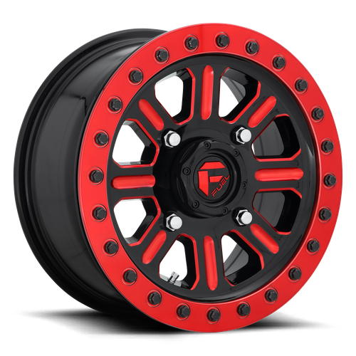 Fuel Off-road D911 GLOSS BLACK RED TINTED CLEAR 15x10 +25 4x156mm 132mm