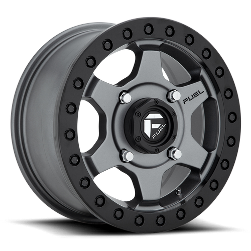 Fuel Offroad D915 GATLING BEADLOCK Matte Gun Metal 15x7 +55 4x137mm 110.1mm - WheelWiz