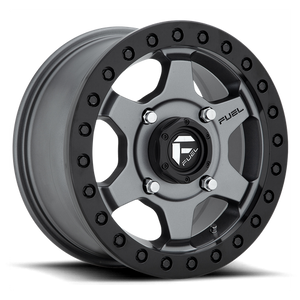 Fuel Offroad D915 GATLING BEADLOCK Matte Gun Metal 15x7 +55 4x137mm 110.1mm - WheelWiz