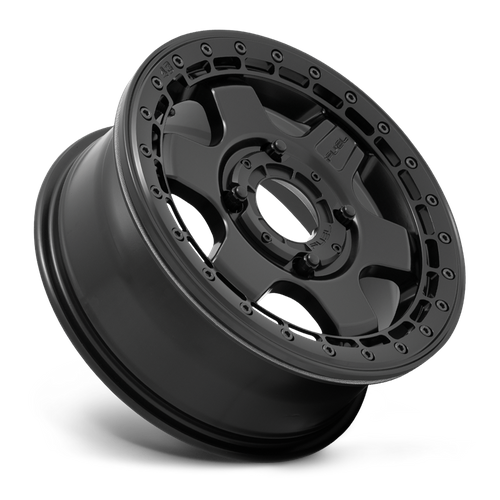 Fuel Offroad D922 BLOCK UTV BEADLOCK Matte Black W/ Black Ring 15x6 +38 4x156mm 132mm - Wheelwiz