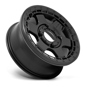 Fuel Offroad D922 BLOCK UTV BEADLOCK Matte Black W/ Black Ring 15x6 +38 4x156mm 132mm - Wheelwiz
