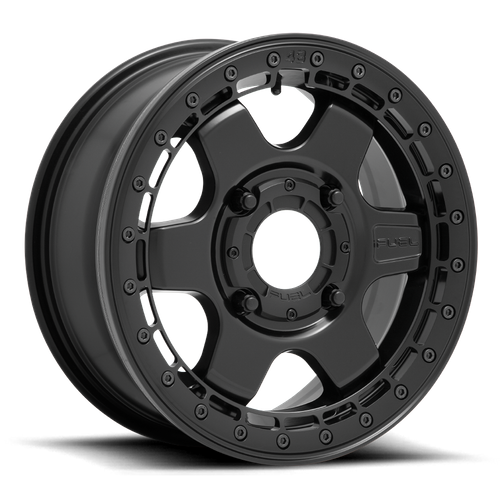 Fuel Offroad D922 BLOCK UTV BEADLOCK Matte Black W/ Black Ring 15x6 +38 4x156mm 132mm - Wheelwiz