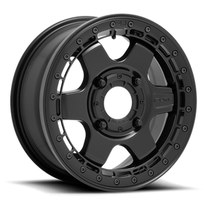 Fuel Offroad D922 BLOCK UTV BEADLOCK Matte Black W/ Black Ring 15x6 +38 4x156mm 132mm - Wheelwiz