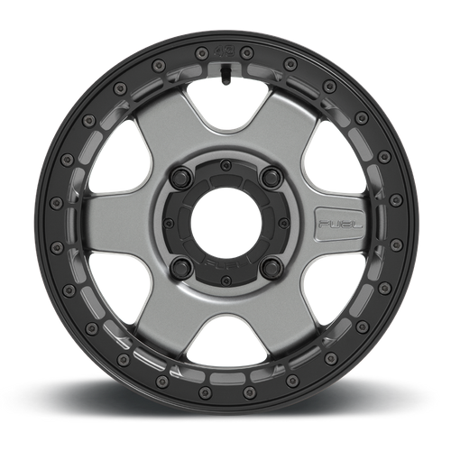 Fuel Off-road D923 BLOCK BL - OFF ROAD ONLY MATTE GUN METAL WITH BLACK RING 15x6 +38 4x137mm 110.1mm