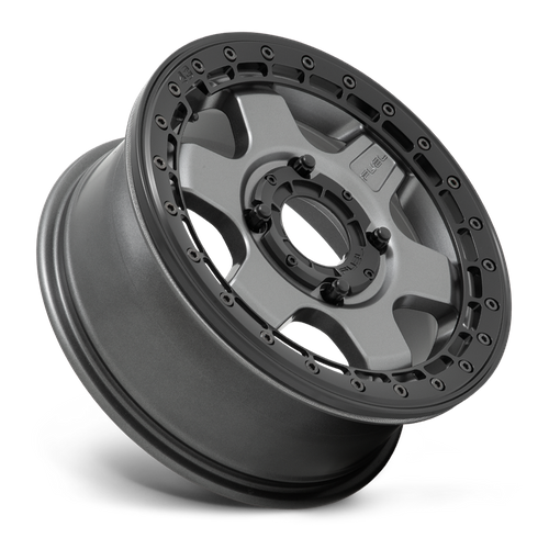 Fuel Off-road D923 BLOCK BL - OFF ROAD ONLY MATTE GUN METAL WITH BLACK RING 15x6 +38 4x137mm 110.1mm