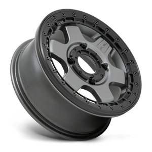 Fuel Off-road D923 BLOCK BL - OFF ROAD ONLY MATTE GUN METAL WITH BLACK RING 15x6 +38 4x137mm 110.1mm