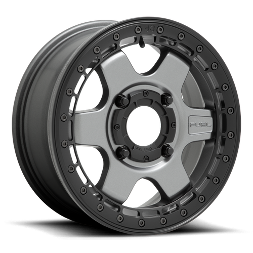 Fuel Off-road D923 BLOCK BL - OFF ROAD ONLY MATTE GUN METAL WITH BLACK RING 15x6 +38 4x137mm 110.1mm
