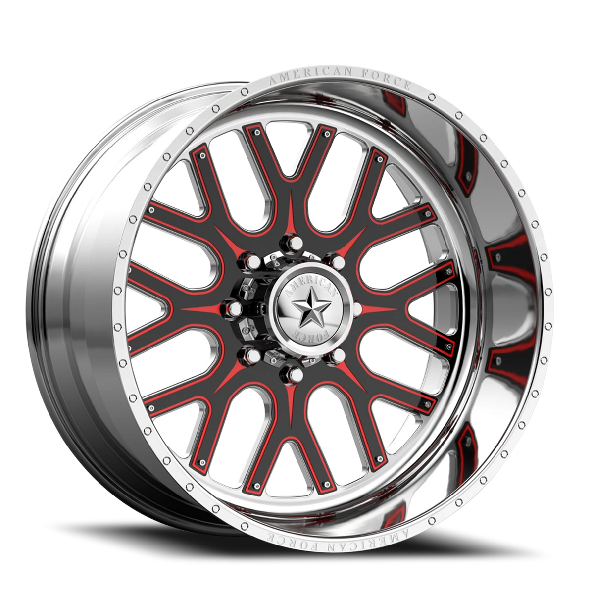 American Force 254 Fallout FP Polished 24x16 -101 8x180mm 124mm - Wheelwiz